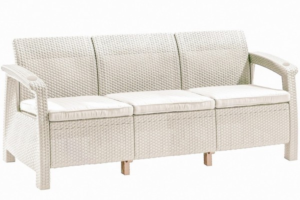 Трёхместный диван  Yalta Sofa 3 Seat белый купить в Шахтах