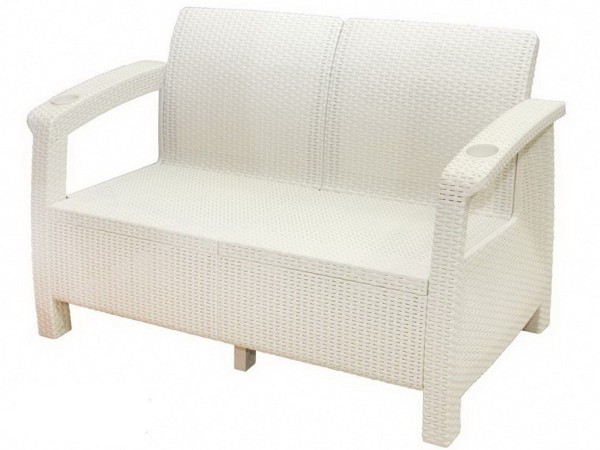 Двухместный диван Yalta Sofa Seаt белый купить в Шахтах