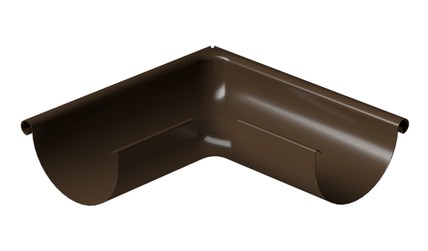 Угол внешний 90° D125 Döcke STAL PREMIUM Каштан, (RAL 8017) купить в Шахтах