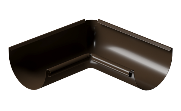 Угол внутренний 90° D125 Döcke STAL PREMIUM Каштан, (RAL 8017) купить в Шахтах