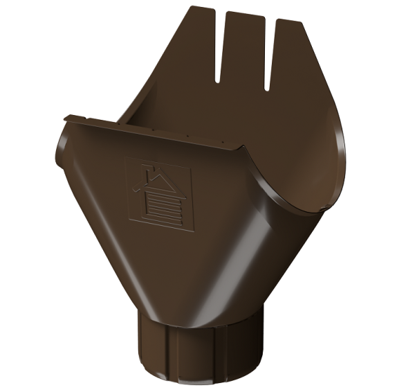 Воронка желоба D125 Döcke STAL PREMIUM Каштан, (RAL 8017) купить в Шахтах
