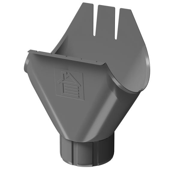 Воронка желоба D125 Döcke STAL PREMIUM Графит, (RAL 7024) купить в Шахтах