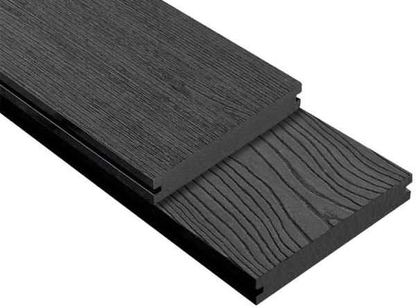 Террасная доска ДПК Outdoor 3D полнотелая STORM/OCEAN BLACK черная купить в Шахтах