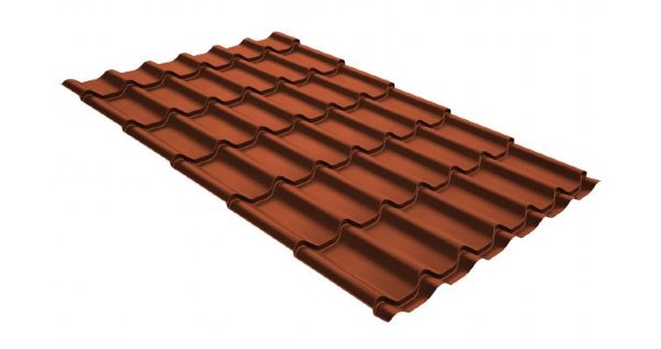 Металлочерепица классик GL 0,5 GreenCoat Pural RR 750 кирпично-красный (RAL 8004 терракота) купить в Шахтах
