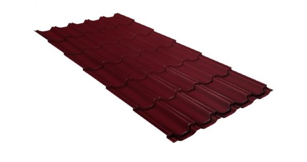 Металлочерепица квинта плюс GL 0,5 Satin RAL 3005 красное вино купить в Шахтах