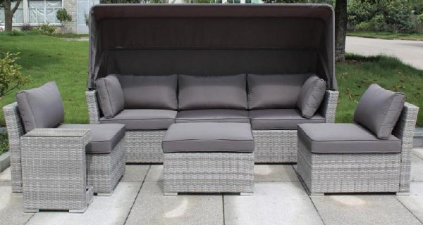 Диван-Трансформер AFINA плетеный из иск. ротанга AFM-320G Grey купить в Шахтах