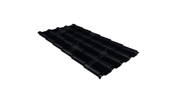Металлочерепица камея 0,45 Drap RAL 9005 черный купить в Шахтах
