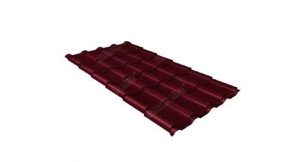 Металлочерепица камея 0,45 Drap RAL 3005 красное вино купить в Шахтах