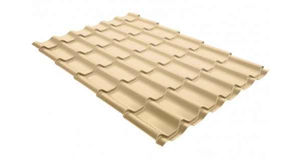 Металлочерепица классик 0,5 Satin RAL 1014 слоновая кость купить в Шахтах
