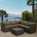 Комплект мебели AFINA плетеной из иск. ротанга YR825A Brown/Beige купить в Шахтах