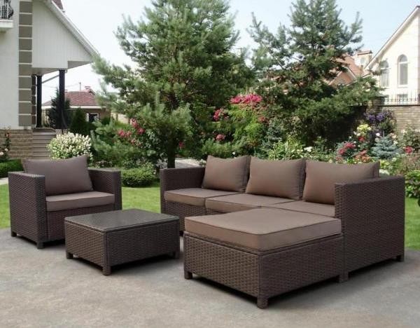 Комплект мебели AFINA плетеной из иск. ротанга YR821A Brown/Beige купить в Шахтах