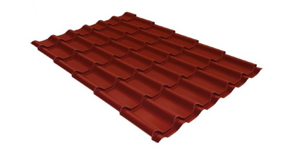 Металлочерепица классик GL 0,5 Velur20 RAL 3009 оксидно-красный купить в Шахтах
