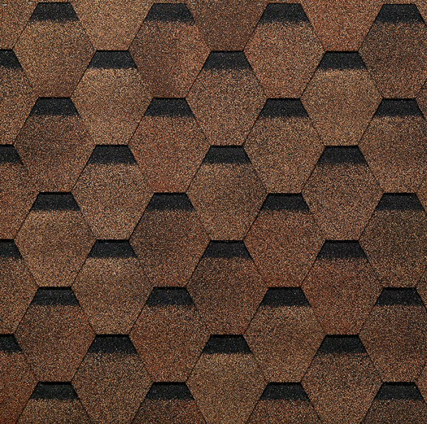 Гибкая черепица EURASIA Docke, Коллекция ШЕСТИГРАННИК Светло-коричневый купить в Шахтах