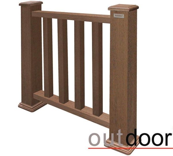 Ограждение из ДПК Outdoor Классик 3D STORM коричневый микс купить в Шахтах
