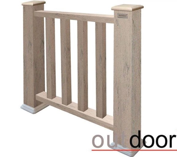 Ограждение из ДПК Outdoor Классик 3D STORM серый микс купить в Шахтах