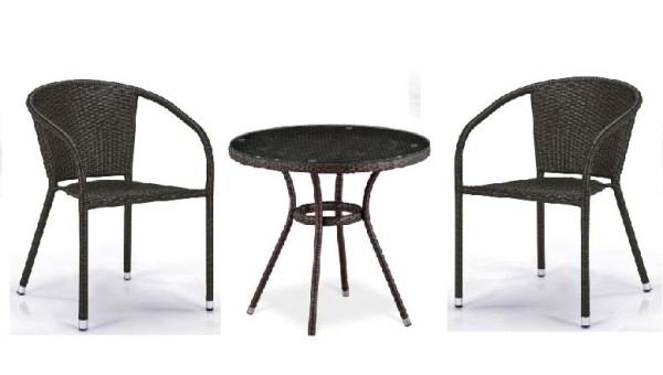 Комплект плетеной мебели AFINA из иск. ротанга Асоль-7 T282ANT/Y137C-W53 Brown 2Pcs купить в Шахтах