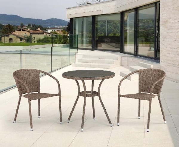 Комплект плетеной мебели AFINA из иск. ротанга T282ANT/Y137C-W56 Light Brown 2Pcs купить в Шахтах