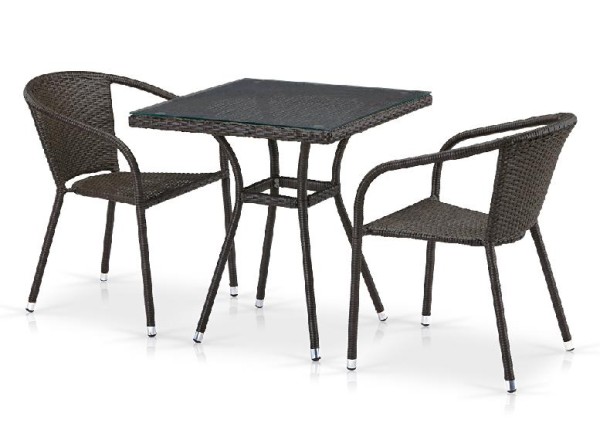 Комплект плетеной мебели AFINA из иск. ротанга T282BNT/Y137C-W53 Brown 2Pcs купить в Шахтах
