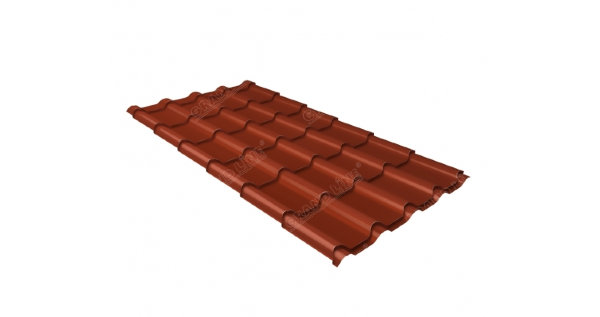 Металлочерепица камея 0,5 Satin RAL 8004 терракота купить в Шахтах