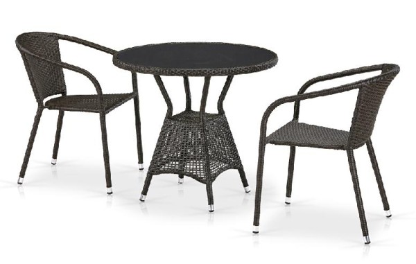 Комплект плетеной мебели AFINA из иск. ротанга T707ANS/Y137C-W53 Brown 2Pcs купить в Шахтах