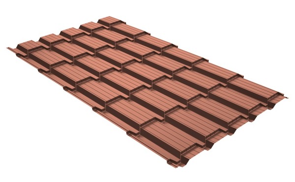 Металлочерепица GL квадро профи 0,5 Quarzit Cuprum Steel купить в Шахтах