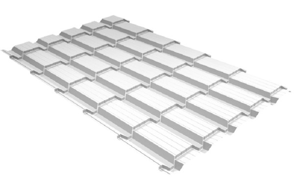 Металлочерепица GL квадро профи 0,5 Satin RAL 9003 сигнальный белый купить в Шахтах