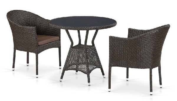 Комплект плетеной мебели AFINA из иск. ротанга T707ANS/Y350-W53 Brown 2Pcs купить в Шахтах