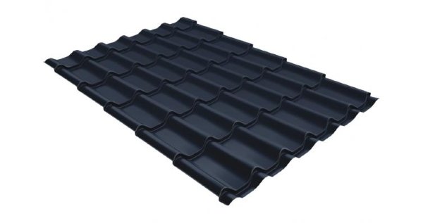 Металлочерепица классик 0,5 Satin RAL 7024 мокрый асфальт купить в Шахтах