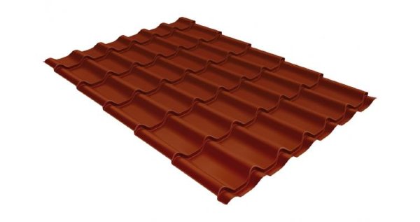 Металлочерепица классик 0,5 Satin RAL 8004 терракота купить в Шахтах