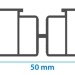 Лага алюминиевая KRONEX 50x25x3000 мм несущая купить в Шахтах