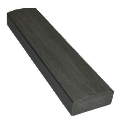 Лавочный брус Ecodecking Некст полнотелый брашированный 70х35 графит купить в Шахтах
