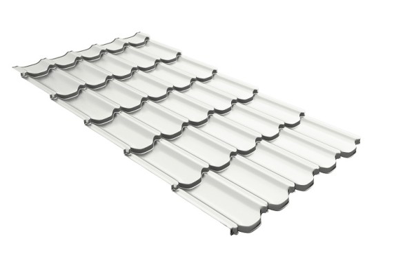 Металлочерепица квинта плюс с 3D резом 0,5 Satin RAL 9003 сигнальный белый купить в Шахтах