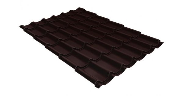 Металлочерепица классик 0,5 Satin RAL 8017 шоколад купить в Шахтах