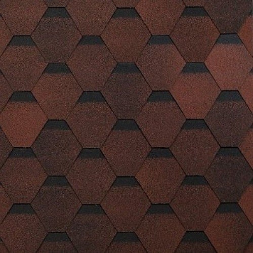 Гибкая черепица Shinglas, коллекция Оптима – Красный купить в Шахтах