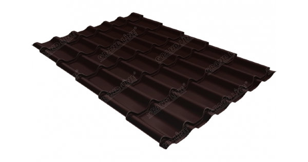 Металлочерепица классик GL 0,5 Quarzit RAL 8017 шоколад Metallic купить в Шахтах
