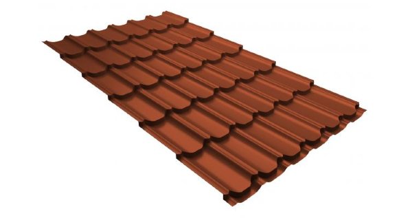 Металлочерепица квинта плюс 0,5 GreenCoat Pural RR 750 кирпично-красный (RAL 8004 терракота) купить в Шахтах