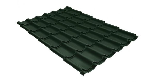 Металлочерепица классик 0,5 Satin RR 11 темно-зеленый купить в Шахтах